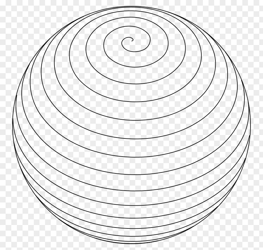 Spiral Ribbon Sphere Clip Art PNG