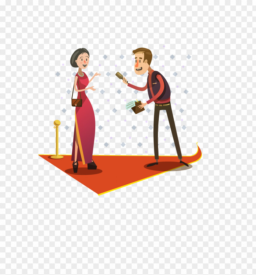 Vector Red Carpet On The Men And Women Journalist Photography Clip Art PNG