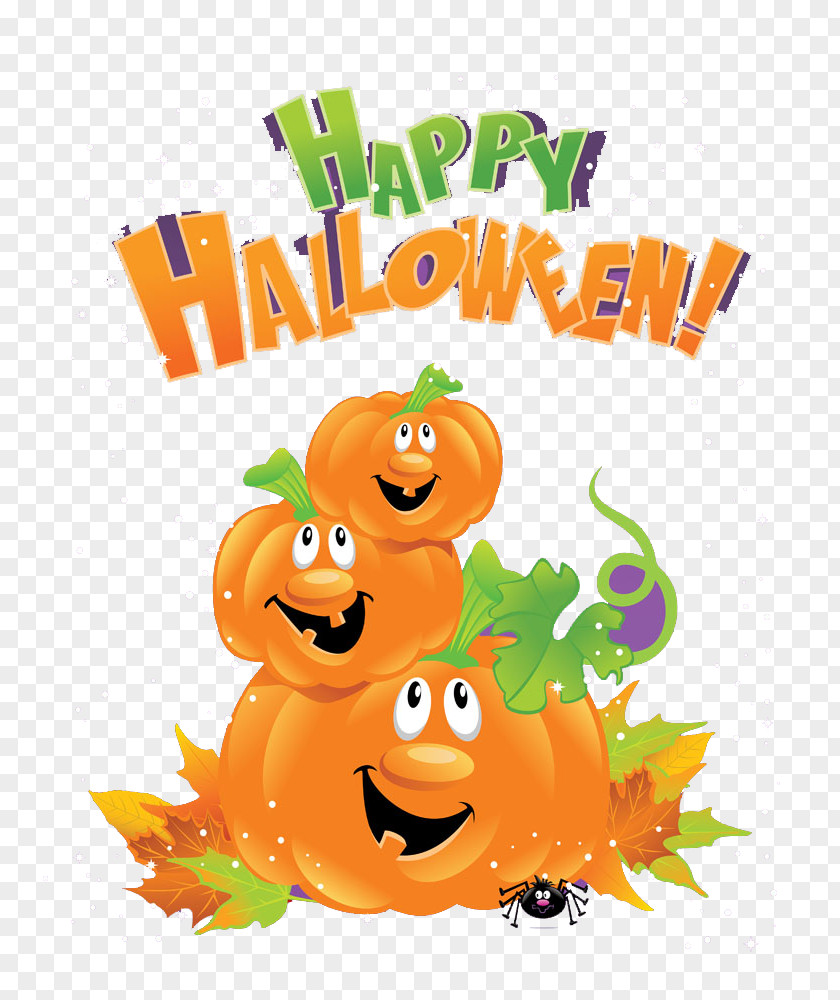 Cartoon Pumpkin Calabaza Halloween Jack-o'-lantern PNG