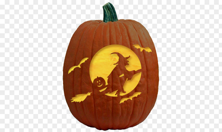 Carving Jack-o'-lantern Pumpkin Stencil Pattern PNG