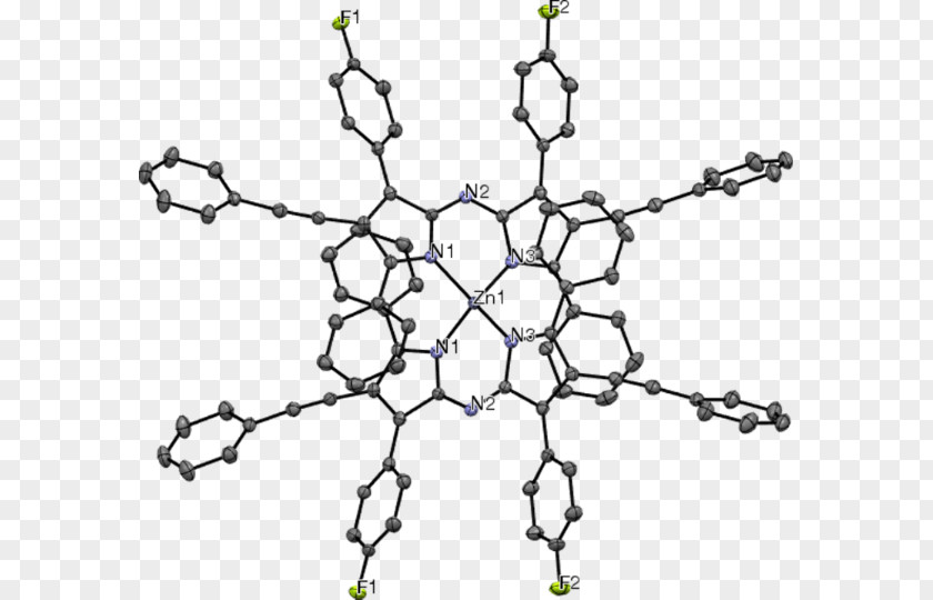Organo Azadipyrromethene Symmetry Zinc Homoleptic Coordination Complex PNG