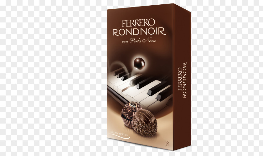 Piano Praline Ferrero Конфеты хрустящие покрытые темным шоколадом Rondnoir в коробке 120 г 1 шт Product Design PNG