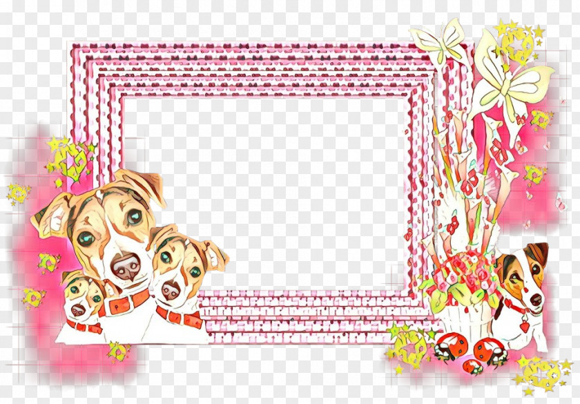 Rectangle Pink Love Background Frame PNG