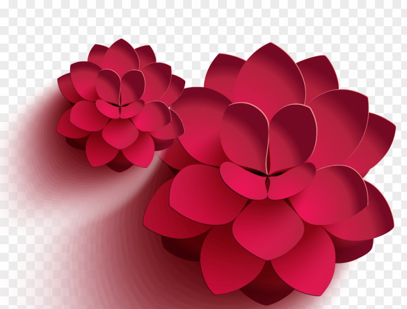 Red Lotus Decorative Material PNG