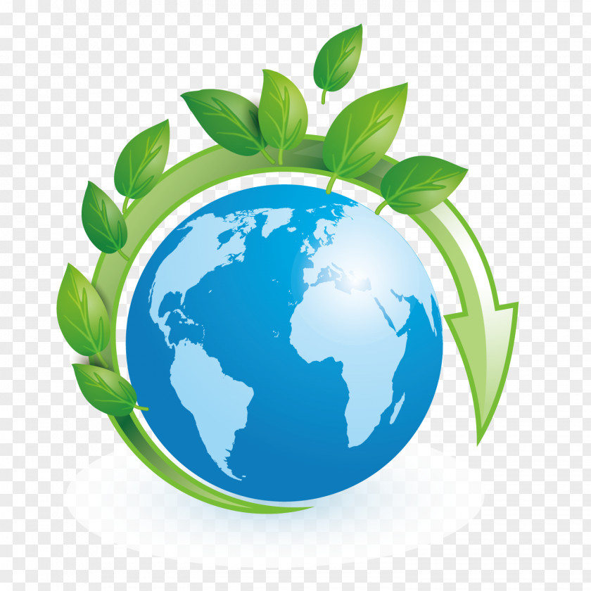 Vector Green Earth Ecology Symbol Clip Art PNG
