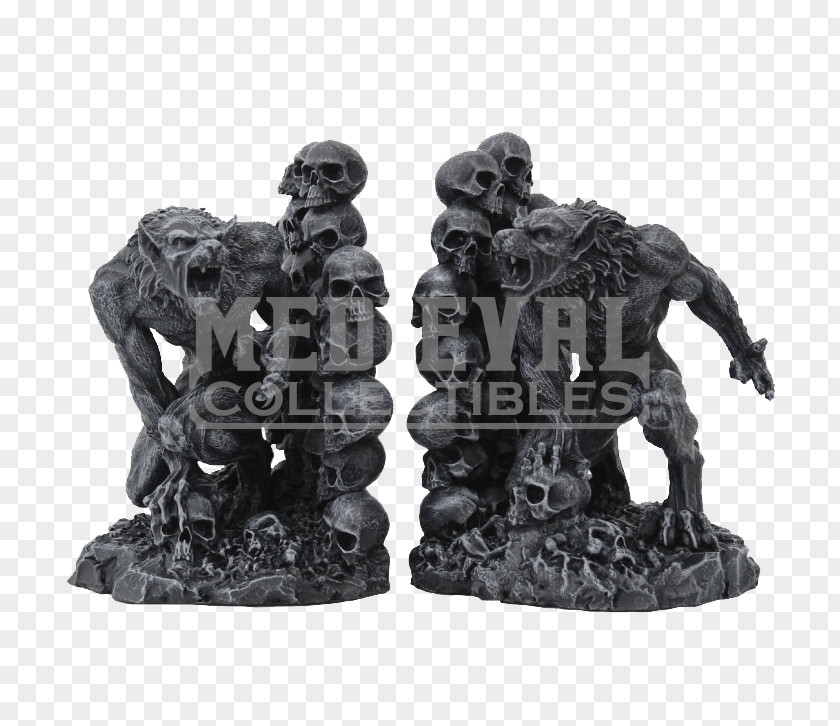 Bookend Bookcase Werewolf Gargoyle Fantasy PNG