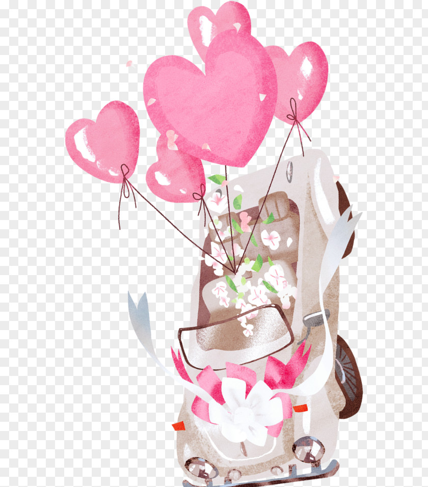 Car Floral Design Pink PNG