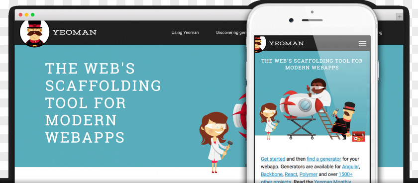 Smartphone AngularJS GitHub Pages Yeoman PNG