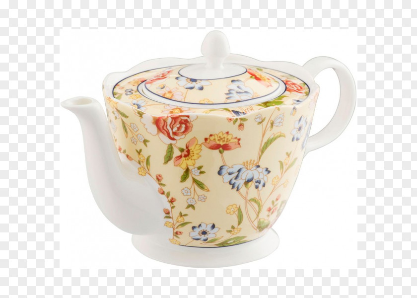 Tea Cottage Garden Set Saucer Teapot PNG