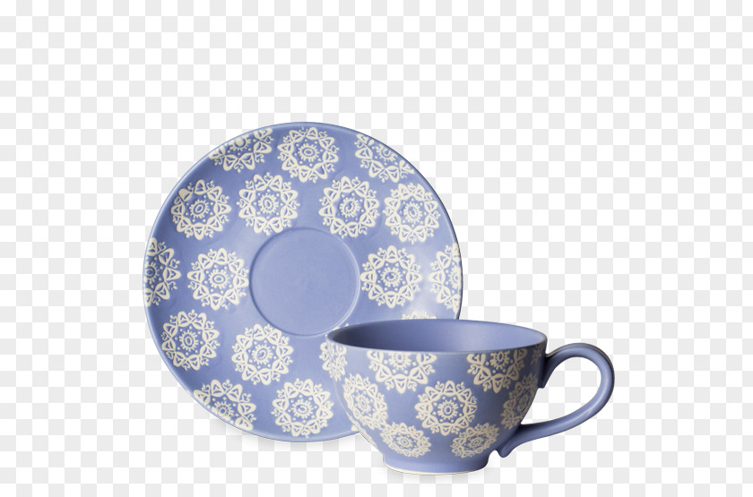 Tea Pattern Coffee Cup Saucer Ceramic Product Design Blue And White Pottery PNG