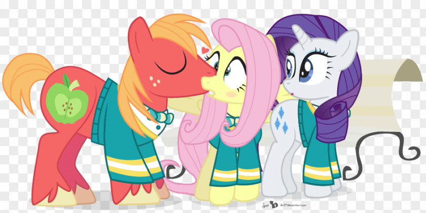 Big Mac Equestria Girls Fluttershy Pony Rarity Horse Kiss PNG