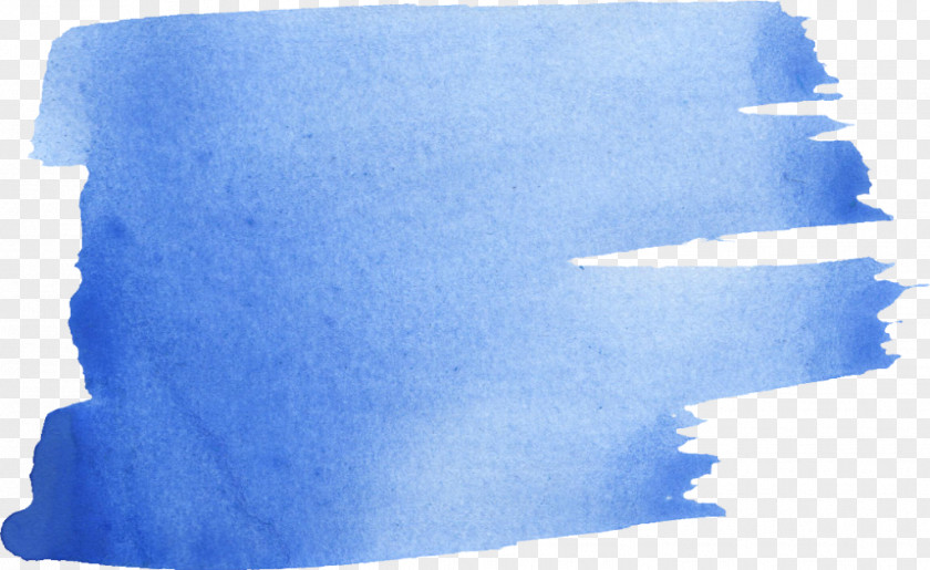 Blue Watercolor Textile Painting Brush PNG