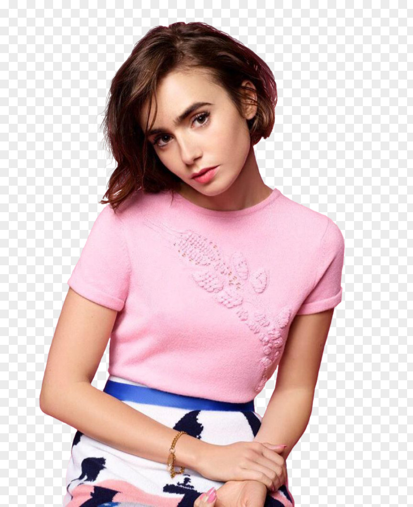 Lily Collins Actor Barrie Knitwear PNG