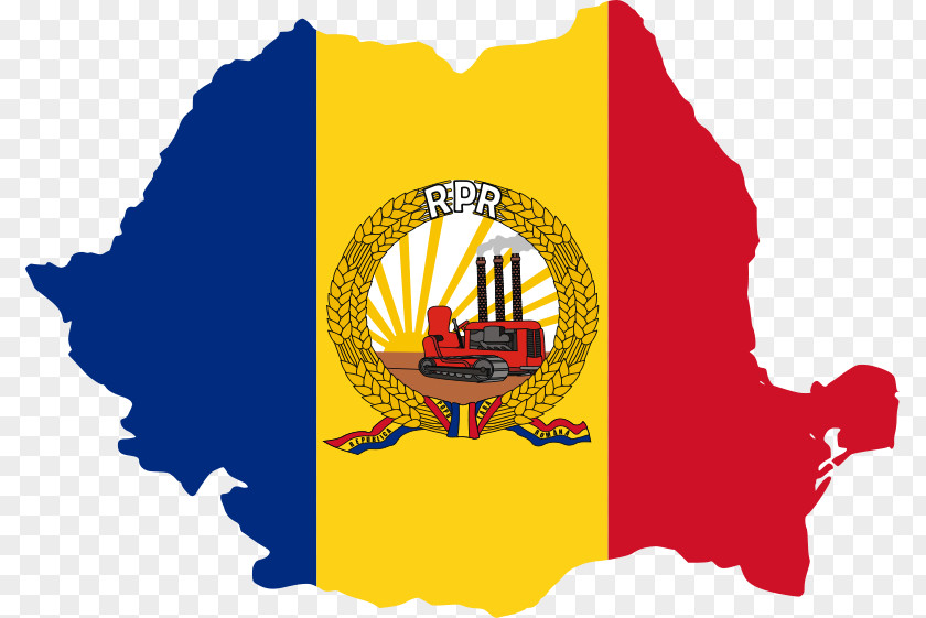 Multi Use Flag Of Romania Socialist Republic Map PNG