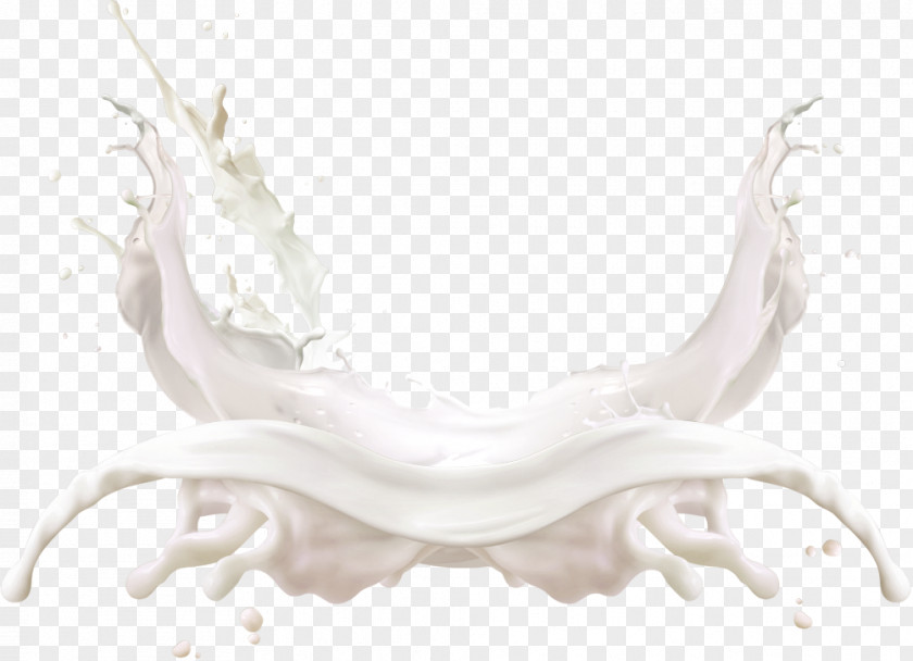 White Simple Milk Effect Element Cream Splash PNG