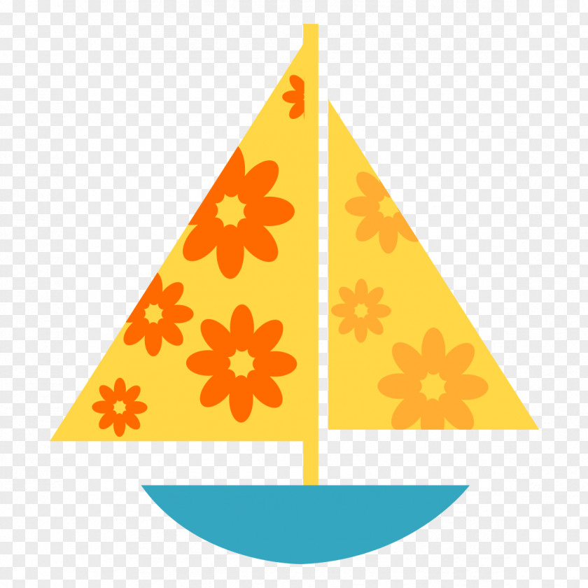 Colored Cartoon Boat Clip Art PNG