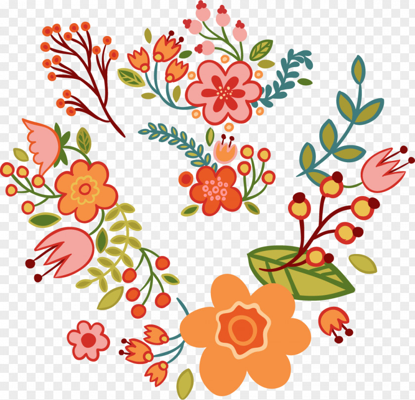 Floral Art Deco Word Design Flower Clip PNG