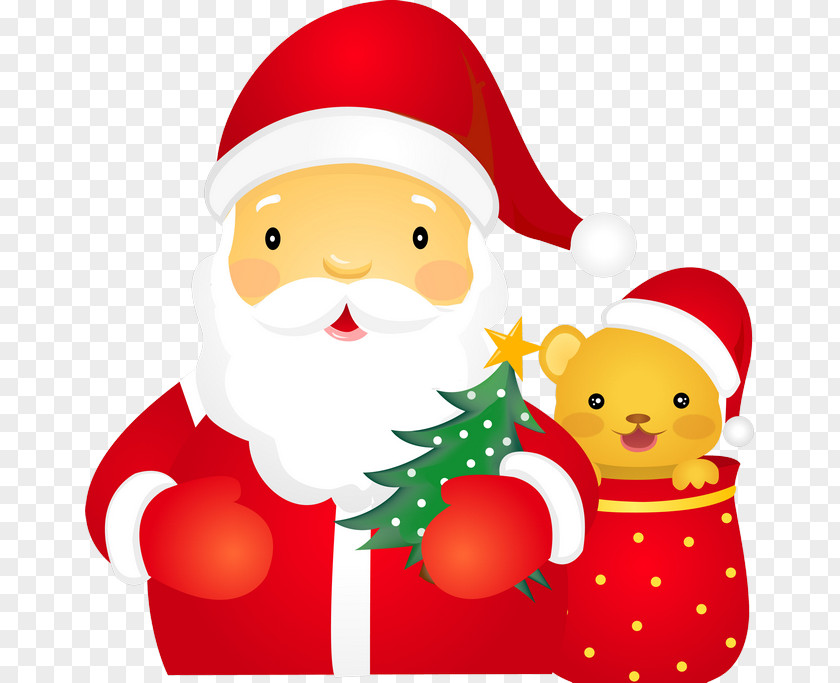 Santa Claus Christmas Gift Clip Art PNG