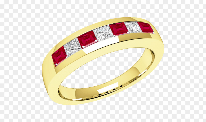 Eternity Ring Ruby Diamond Brilliant PNG