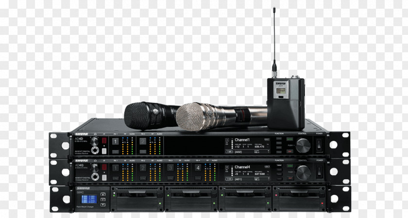Microphone Wireless Digital Audio Shure Sound PNG