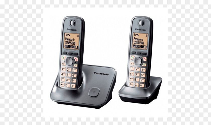 Panasonic Phone Cordless Telephone Digital Enhanced Telecommunications KX-TG1611SPH PNG