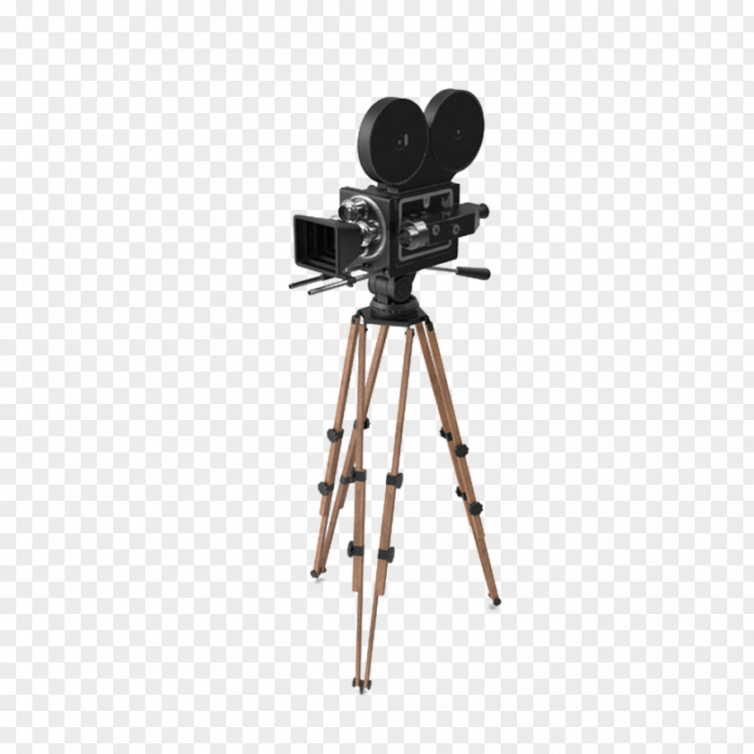 Vintage Camera And Tripod Video Photographic Film Photography PNG