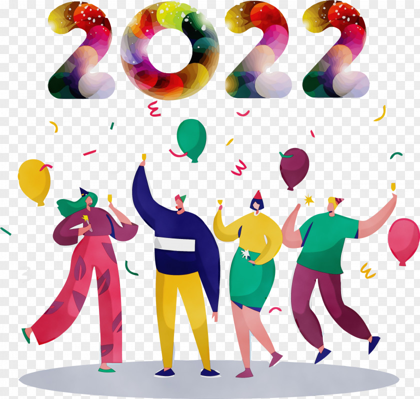 Birthday Party Confetti Balloon PNG