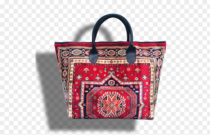 Carpet Bag Handbags Tote Leather Handbag PNG