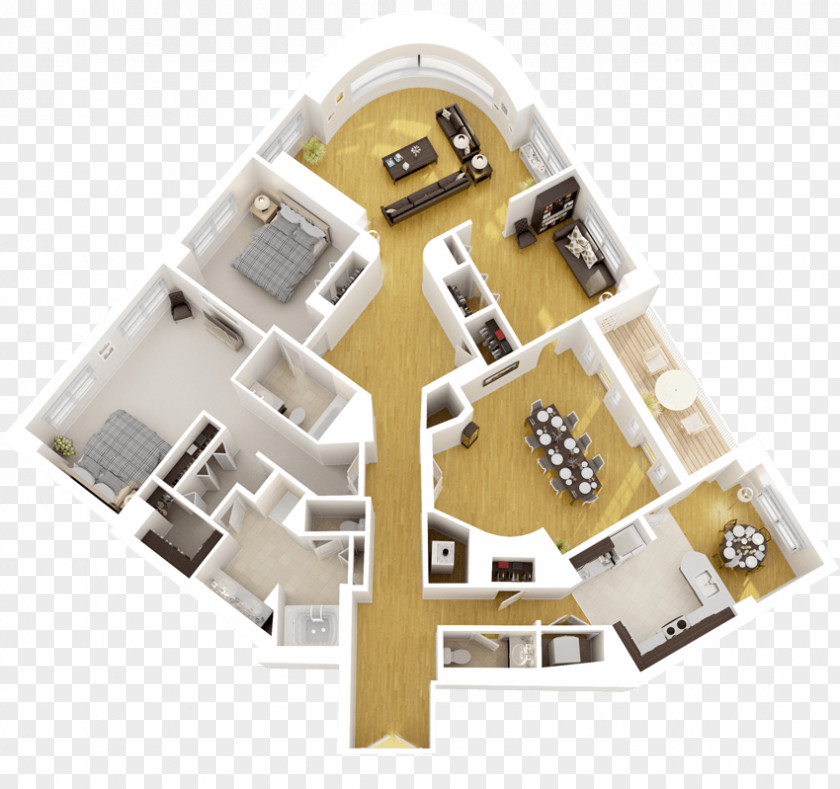 Fancy Apartments Product Design Floor Plan PNG