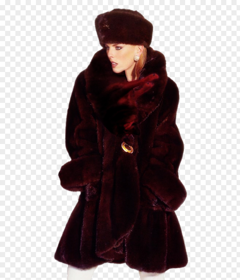 Fur Clothing American Mink Overcoat PNG