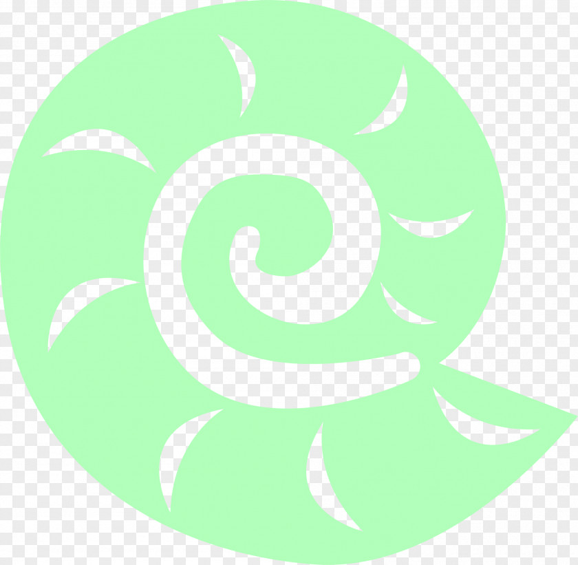Small Fresh Green Conch Circle Area Clip Art PNG