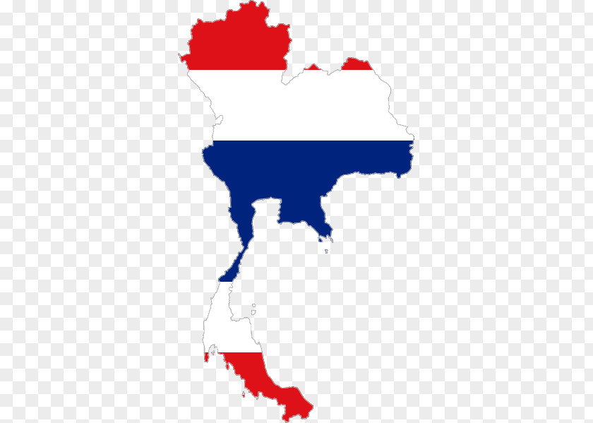 Thailand Flag Of Blank Map PNG