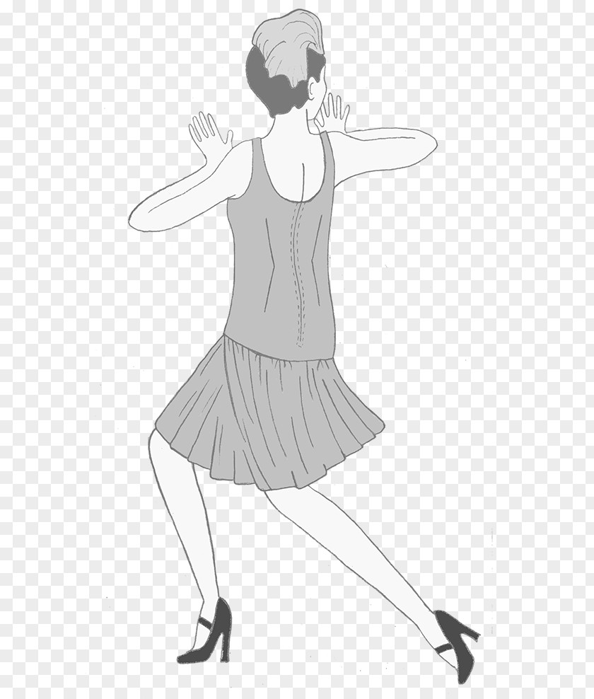 Dress Shoe Character Shoulder Sketch PNG