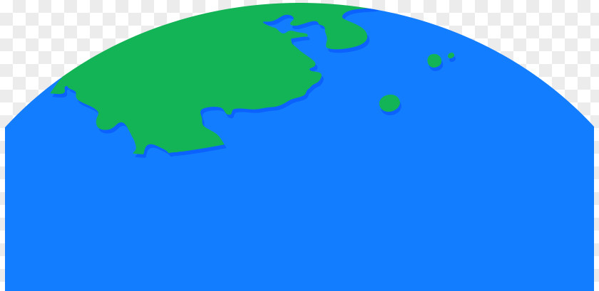 Half Of The Earth Circle Blue PNG
