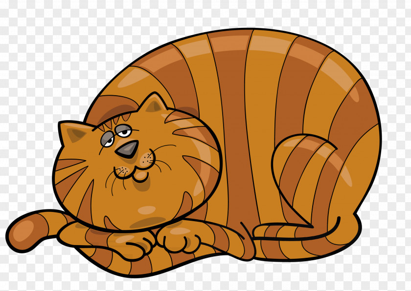 Cartoon Cat Fat Clip Art PNG