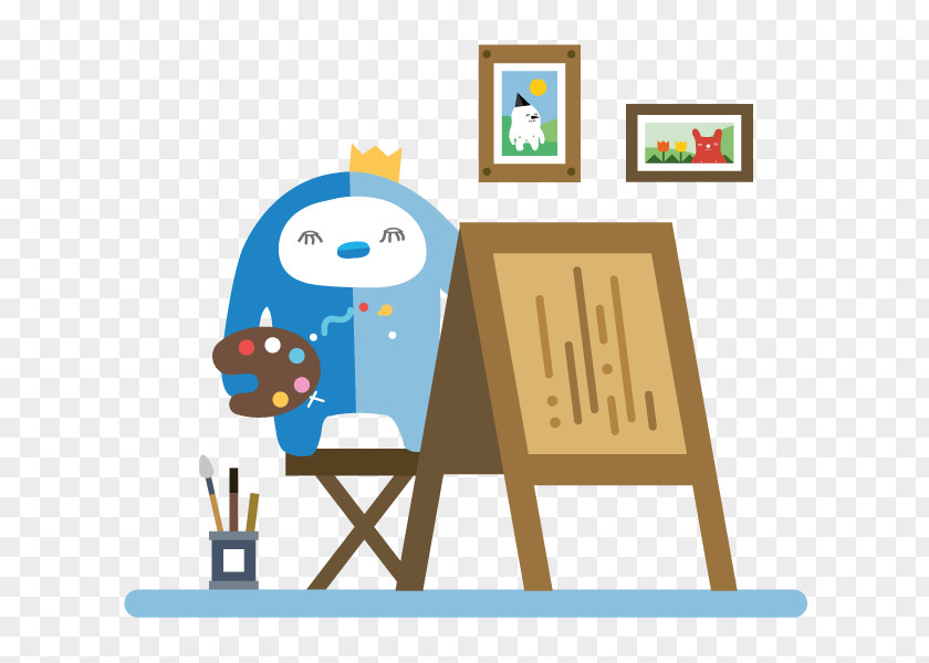 Easel Cartoon Table Furniture PNG