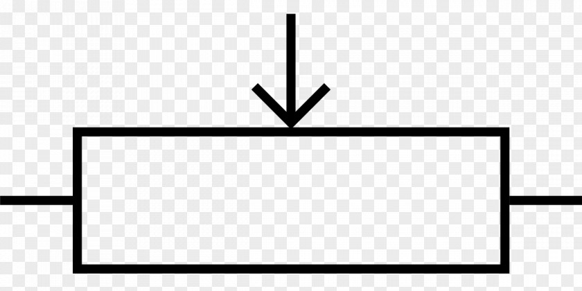 Symbol Potentiometer Resistor Electronic Electronics PNG