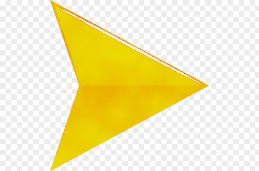 Paper Cone Yellow Line Triangle PNG