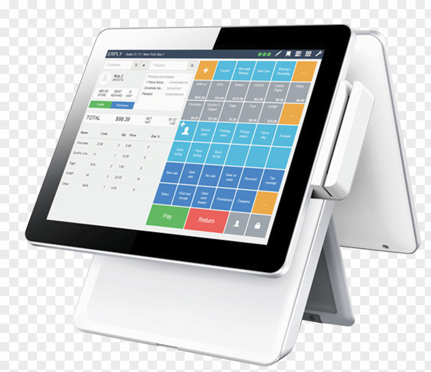 Pos Terminal Point Of Sale Sales Cash Register Barcode Retail PNG