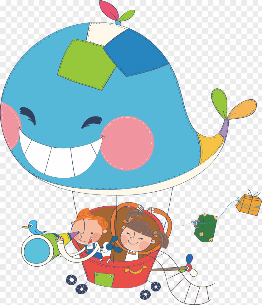 Hot Air Balloon Vector Material Flight Child Cartoon PNG