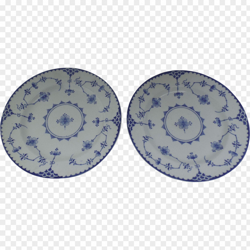 White Plate Blue And Pottery Appliqué Porcelain Pattern PNG