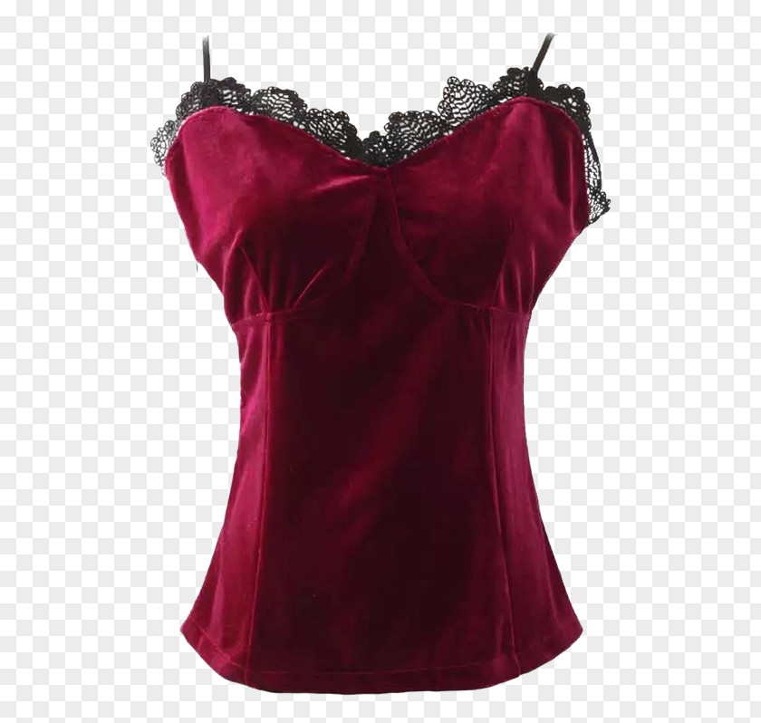 Wine Red Dress Shoes For Women Velvet Sleeveless Shirt Sweater Camisole PNG
