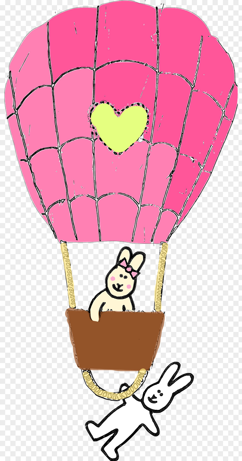 Balloon Hot Air Pink M Clip Art PNG