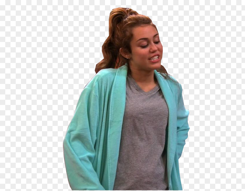 Miley Hoodie Shoulder Turquoise PNG