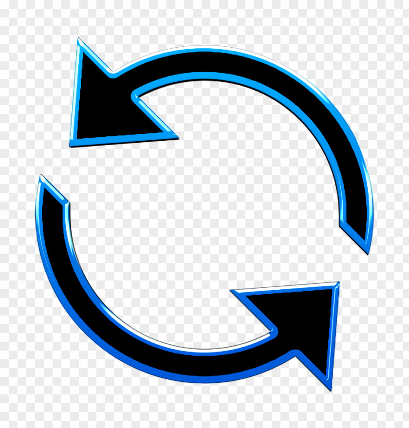 Electric Blue Logo Sinchronize Icon PNG