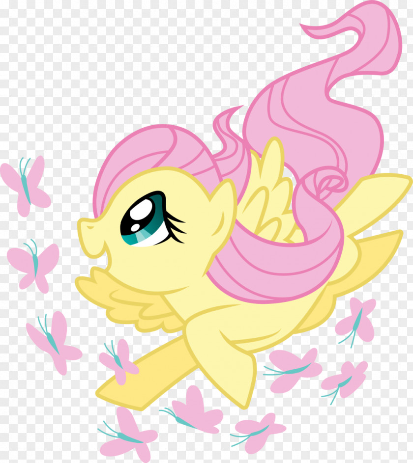 Fluttering Butterflies Horse Fairy Pink M Clip Art PNG