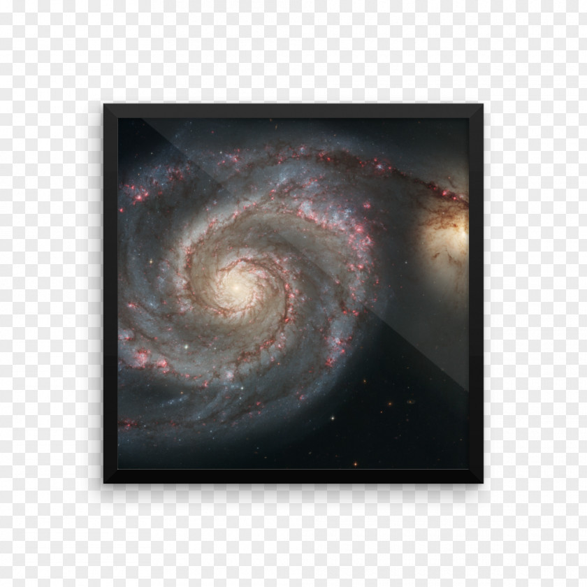 Galaxy Whirlpool Hubble Space Telescope Night Sky Spiral PNG