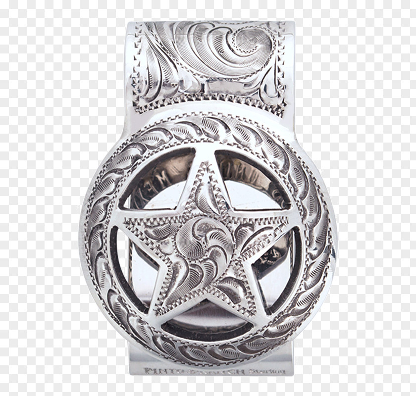 Silver Money Clip Pinto Ranch Coin PNG