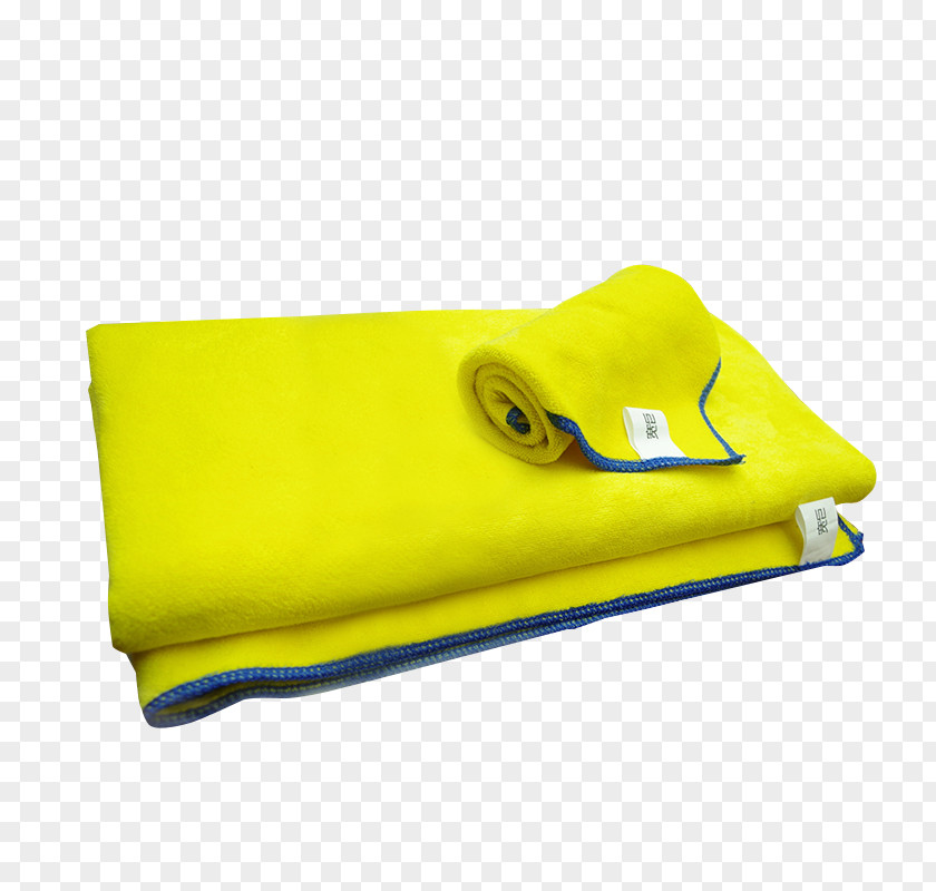 Yellow Plus Velvet Car Wash Towel Textile PNG