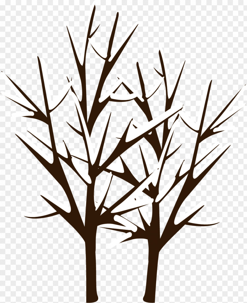 Branches Thick Snow Twig Vecteur PNG